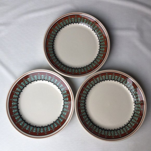 Sterling China Wellsville Ohio Dinner Plates Restaurant Ware Vintage Set of 3 - Picture 1 of 12